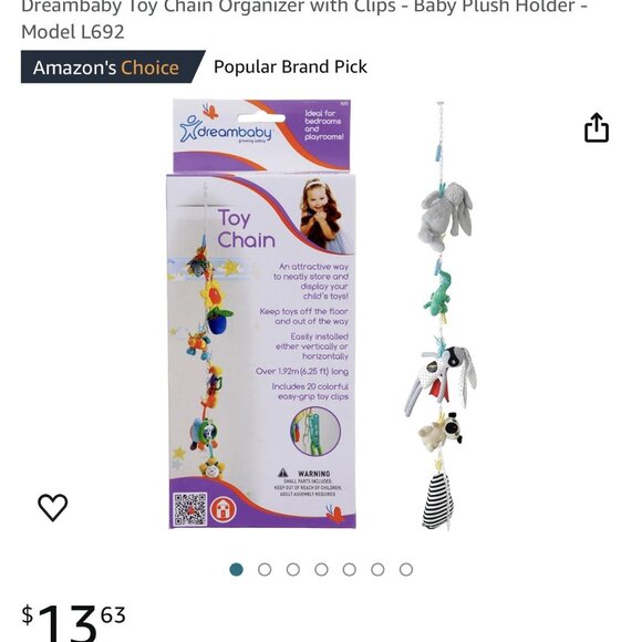 Toy Chain Organizer With Clips - Picture 2 of 2